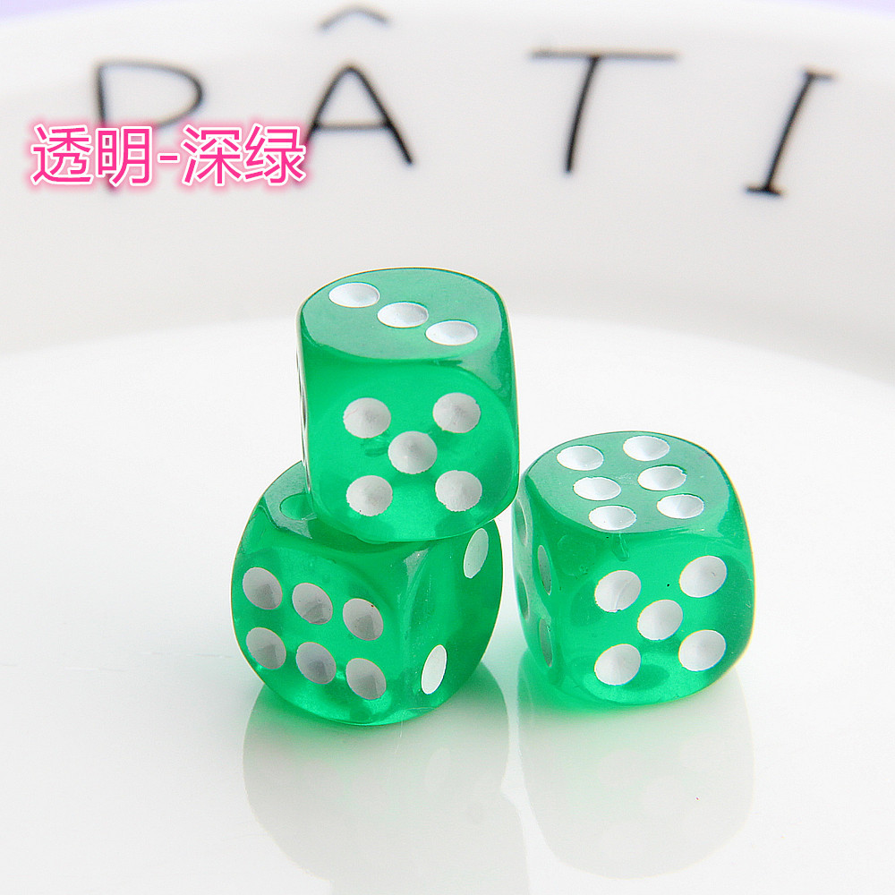 Dados de resina de color caramelo redondeado Tablero de dados de cristal Accesorios de juego Accesorios de llavero de bricolaje Productos transfronterizos de Amazon