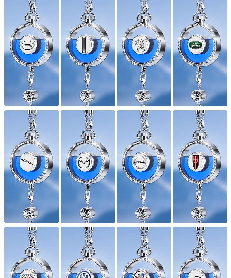 Cross-Border Car Perfume Pendant Car Interior Supplies Manufacturer Car Creative Personalized Perfume with Diamond Pendant Aromatherapy