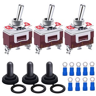 Twidec\/3Pcs Waterproof Heavy Duty Toggle Switch 12V Dc 30A