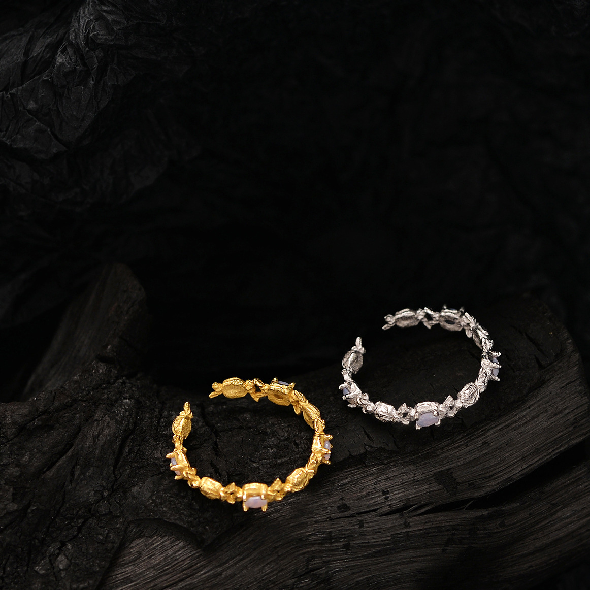 Fashion Candy Silver Plating Inlay Artificial Gemstones Open Ring 1 Piece