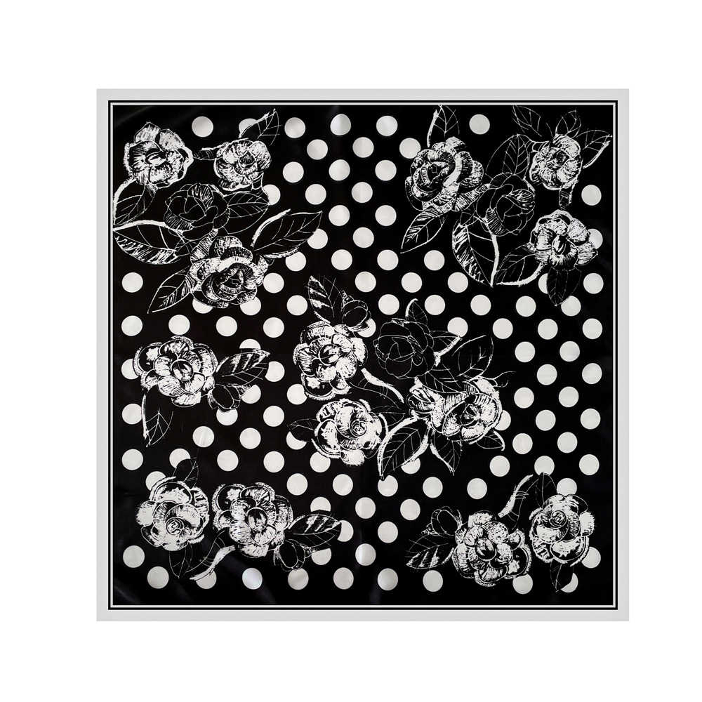 80g Weight Silk Scarf Classification Holiday, Travel Occasion Polyester Material Polka Dots, Leopard Pattern Spring&Summer Season Women's Gender Elegant, Vintage Style Style Women's Elegant Vintage Style Polka Dots Leopard Polyester Silk Scarf 10