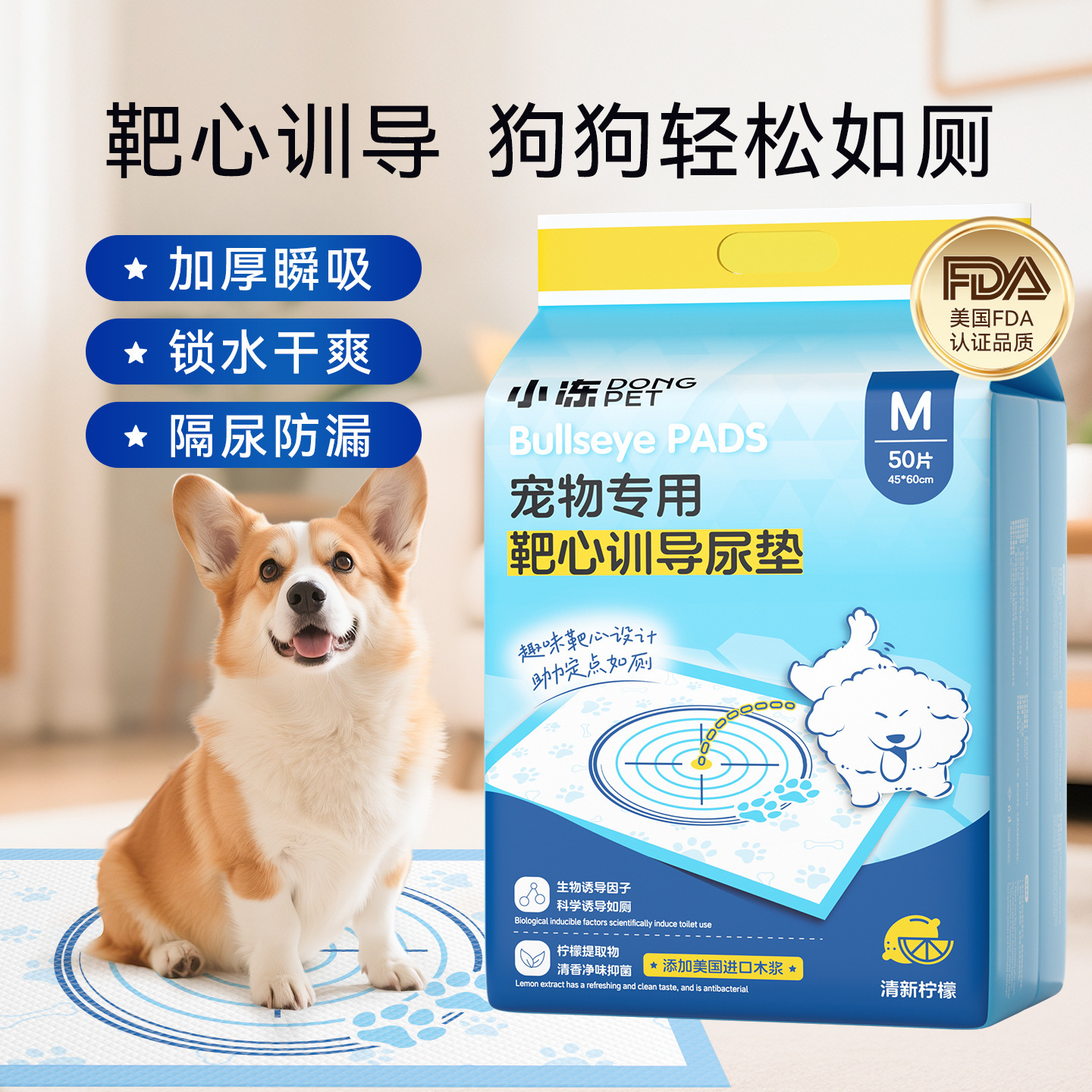 Pañales de perro para mascotas, almohadilla de orina de espesor, desodorante para perros, inodoro para gatos, absorción de agua fuerte para perros, perros, gatos, pañales impermeables