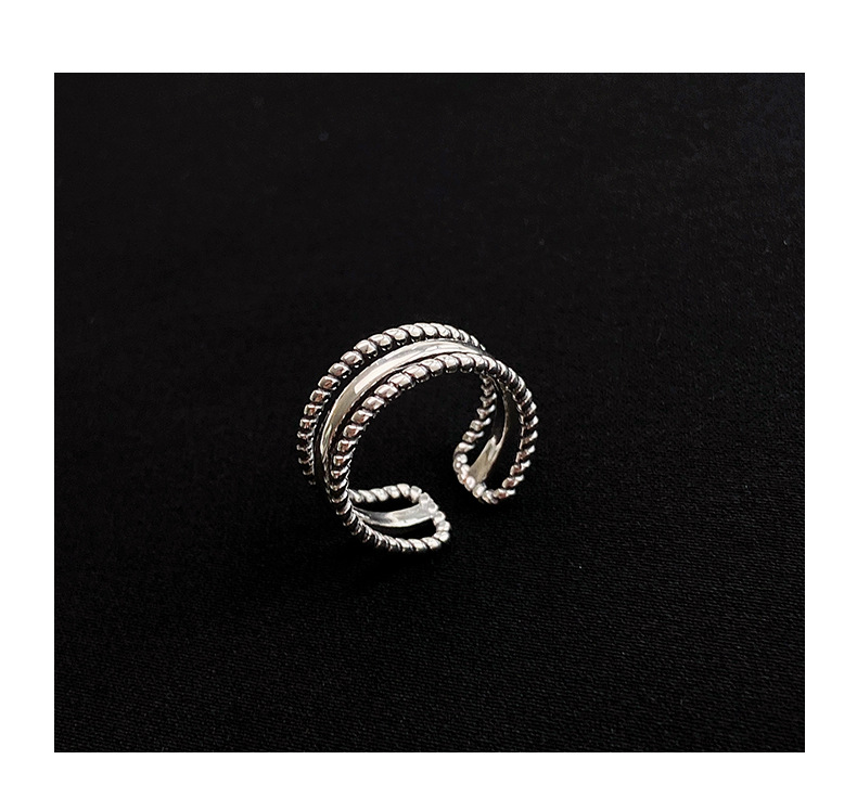 Minimalistisk tre-lags sunrise ring til damer åben model_voghion.com