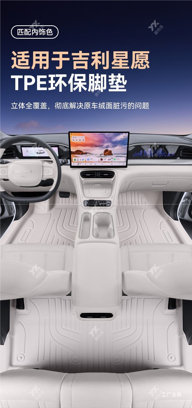 Suitable for Geely Star Wish Dream Edition/Free Edition/Explore+ Edition Tpe Full Surround Threshold Car Floor Mats 26