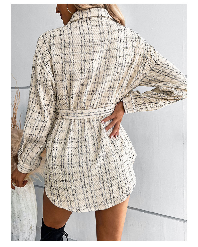 autumn and winter new fashion women's long plaid shirt jacket_voghion.com