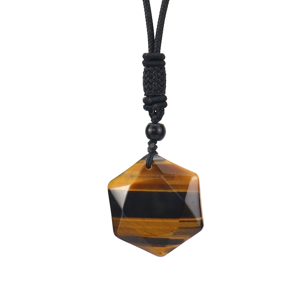 Fashion Hexagram Crystal Plating Pendant Necklace 1 Piece