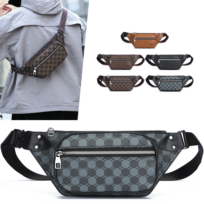 Men's Multifunctional Waist Bag, Chest Bag, Cashier Business Bag, Wear-Resistant Outdoor Sports Trendy Mobile Phone and Coin Backpack