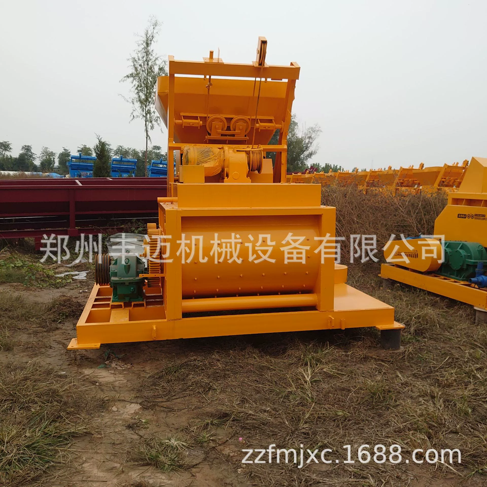 Мобильный бетономешалка js500 типа формованный смеситель с двойным горизонтальным валом смеситель для цемента раствора