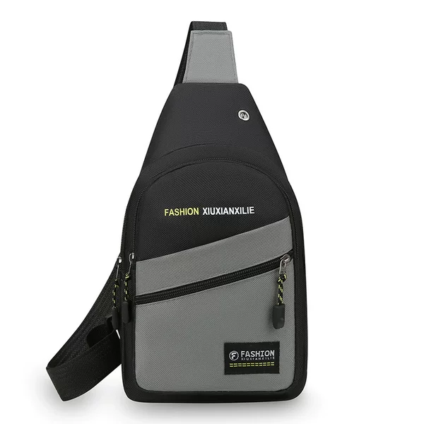 Men's Chest Bag, Korean Style Large-Capacity Shoulder Crossbody Bag, Casual Sports Chest Bag, Trendy Outdoor Small Backpack, Popular Model