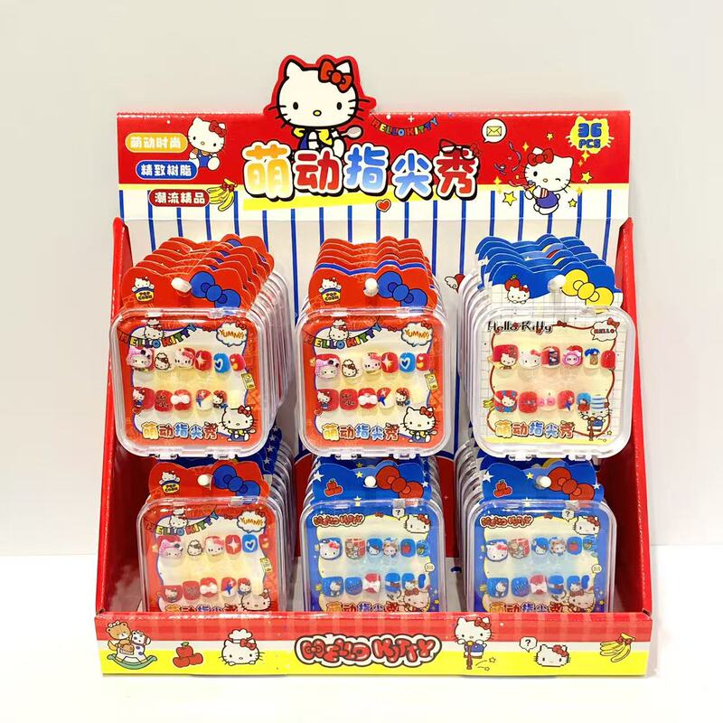 Cute Handmade Cat-Eye New Kitty Style Finger-Tip Decoration Wearable Nails 3D Nail Stickers