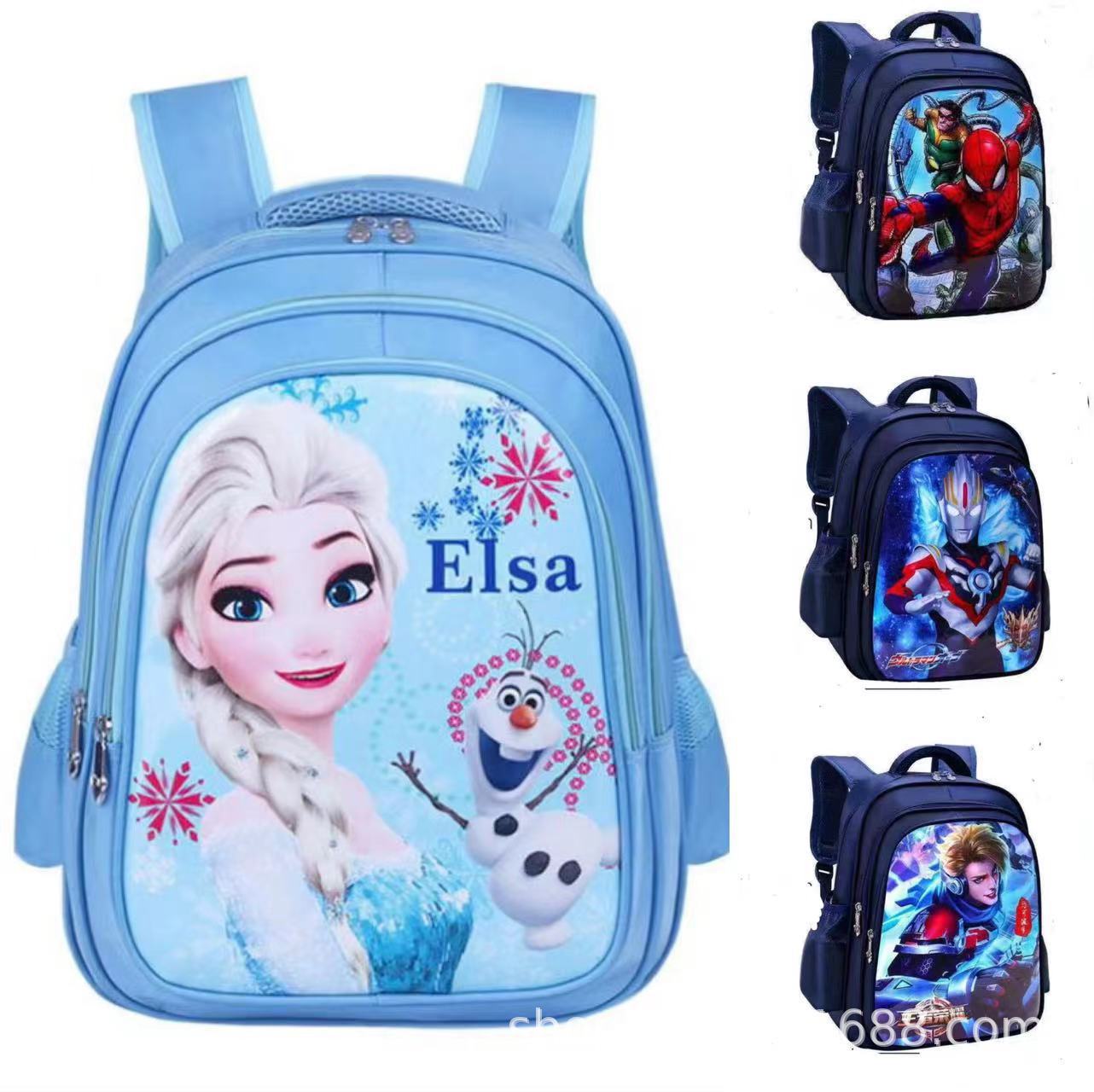 Frozen princesa Elsa kindergarten mochila niña bebé mochila chica Ultraman niños bolsa de dibujos animados