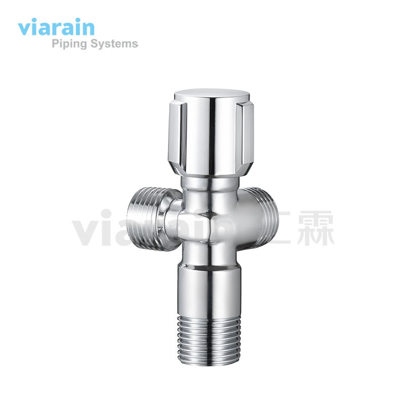 汇霖viarain黄銅三角弁給湯器冷水水三方止水弁トイレ家庭用三方弁|undefined