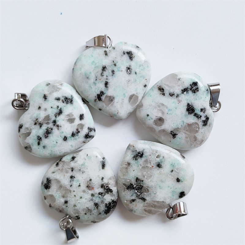 Cruz-frontera piedra natural amor colgante 20mm cristal Ágata en forma de corazón colgante melocotón corazón COLLAR COLGANTE accesorios de la joyería