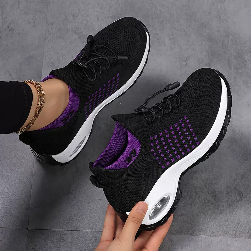 跨境大码气垫一脚蹬单鞋防滑亚马逊热卖女鞋时尚百搭运动鞋休闲鞋