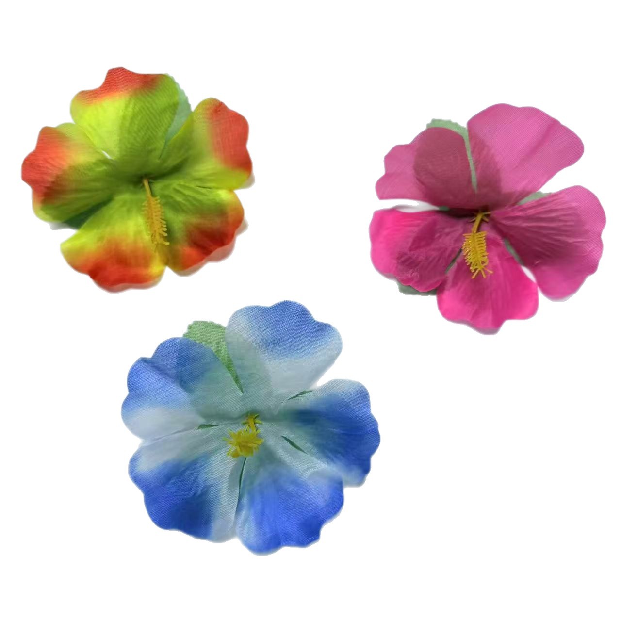 Nuevo producto hawaiano imitación de pétalos para llevar una guirlanda de cuello de montaje de hojas de flores DIY tela de poliéster hecha a mano pétalos falsos de color