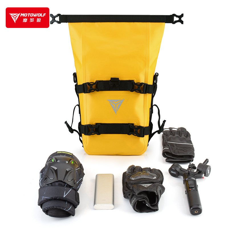 Motocicleta montando parachoques bolsa de parachoques bolsa lateral de gran capacidad impermeable liberación rápida lado colgante bolsa de viaje de la motocicleta bolsa lateral impermeable