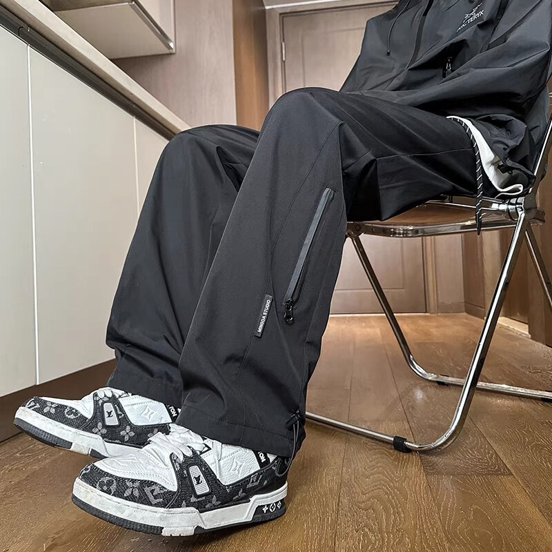 Functional Waterproof Hiking Pants for Men and Women, Spring and Autumn Loose Straight-Leg Wide-Leg Pants, Casual Sports Pants, Mountaineering Quick-Drying Workwear