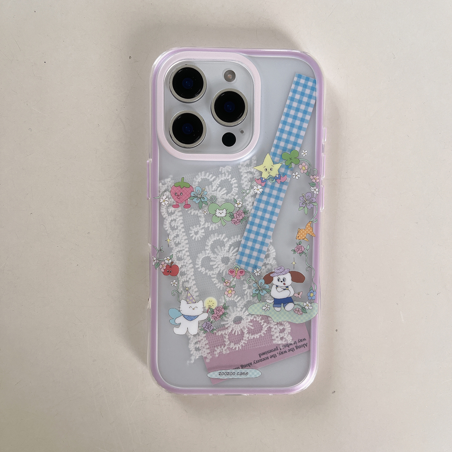 Xiaoren Gentle Morning Glory, gatito y cachorro para Apple 15ProMax, funda para teléfono móvil 16Pro dos en uno 14/13