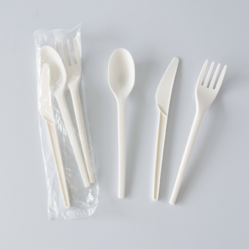 Wholesale CPLA knife and fork spoon disposable tableware biodegradable knife and fork spoon manufacturers CPLA knife and fork spoon