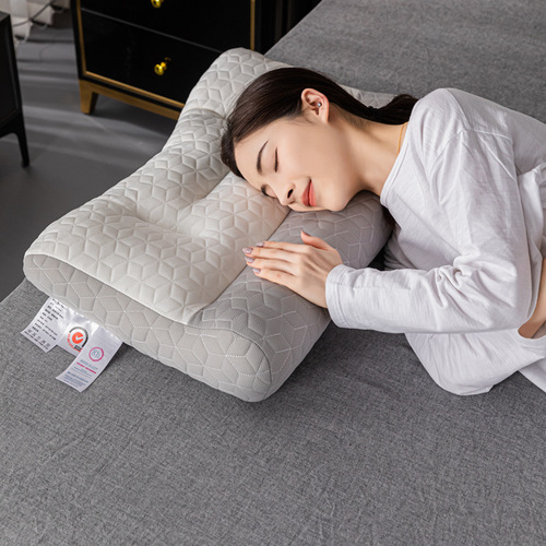 Factory direct sales cervical fiber pillow pillow core household cervical vertebra support sleep pillow adult student men and women comfortable