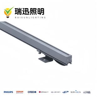Factory direct 12W outdoor waterproof LED narrow edge line lamp DMX512 external control full color building contour lamp