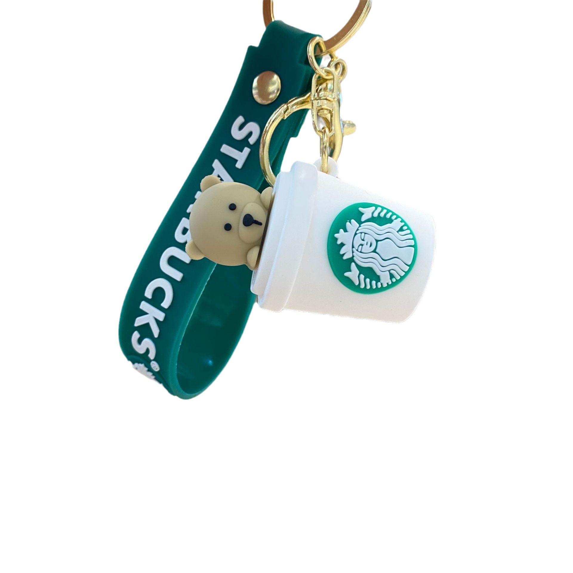 Transfronterizo de dibujos animados Starbucks leche taza de té llavero muñeca coche bolsa llavero colgante bebé captura de la máquina regalo al por mayor
