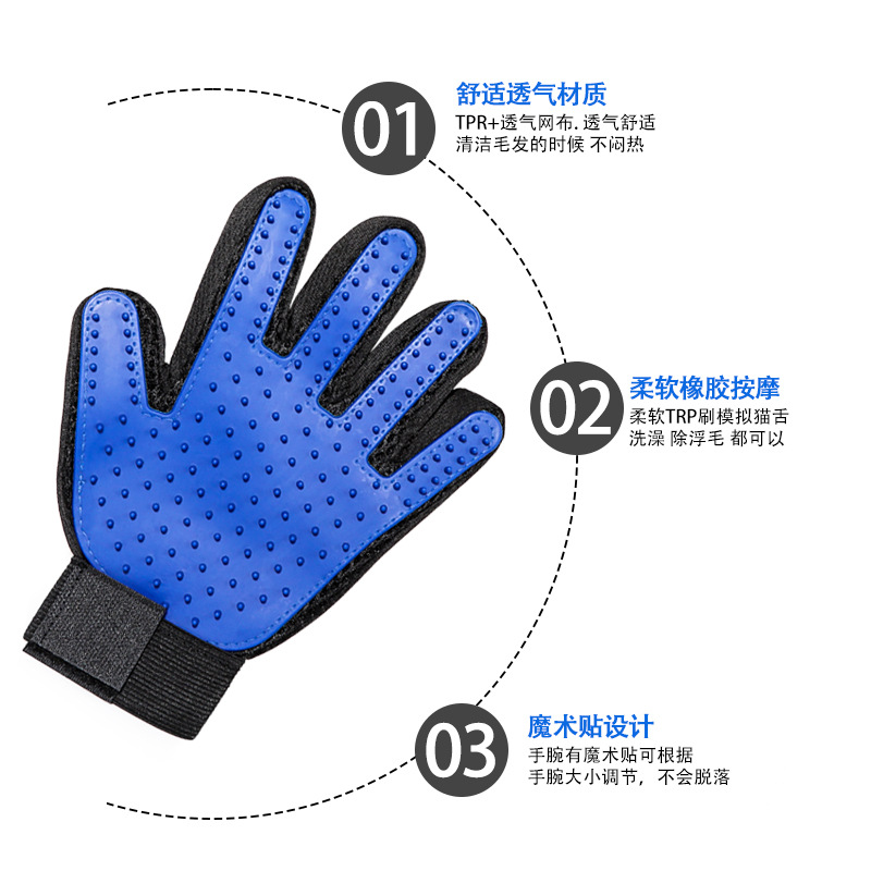 Guantes de gato guantes de pelo de perro flotante masaje de pelo rascarse artefacto en línea Venta caliente Fabricante de productos para mascotas en stock