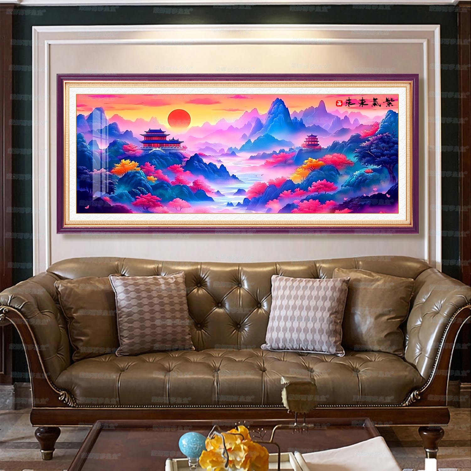 [Genuino] Mona Lisa Royal Cross Stitch Ziqi Donglai Sala de estar china Entrada Fábrica de punto de cruz al por mayor