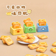 立体アニメ動物トースターdiyクリームゴム材料デスクトップ車載人形屋装飾ウサギ熊置物