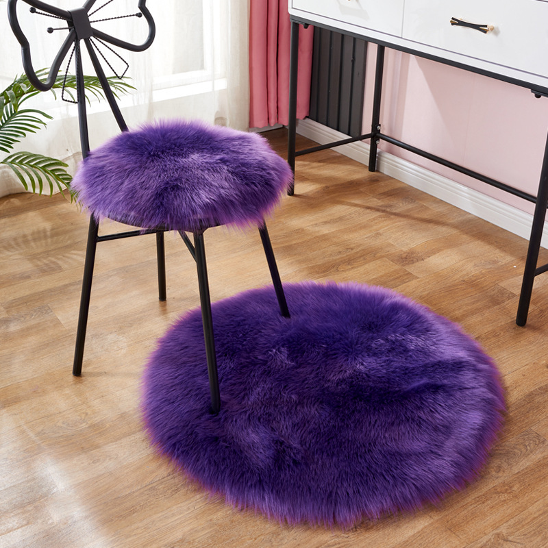Red plush solid color carpet for bed, pillow with butterfly, sofa, seat, custom-made 9