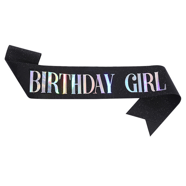 Cross-border birthday party glitter shoulder strap etiquette belt…
