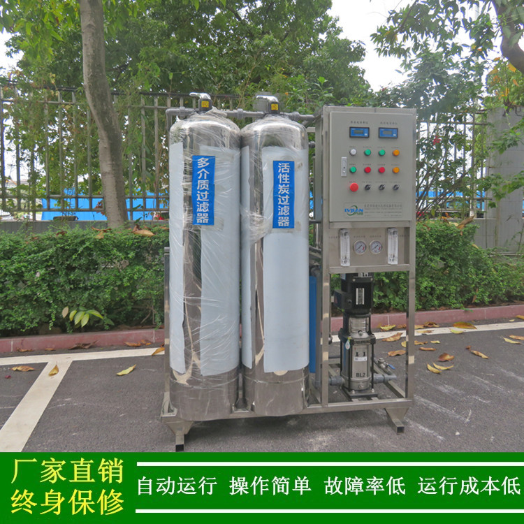 供应惠州反渗透设备食品行业纯水设备1000L/H大型纯净水机卫生级