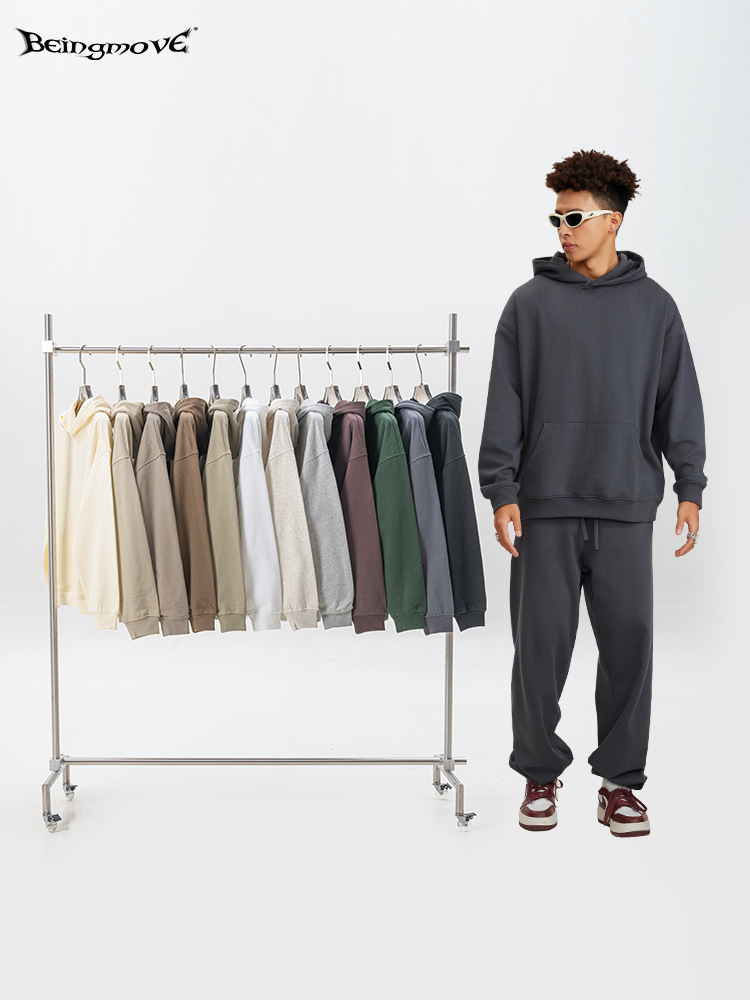 2026 otoño estilo americano de moda pesado collar chaqueta con capuz para hombre chaqueta de color sólido suelta gran sombrero para hombre