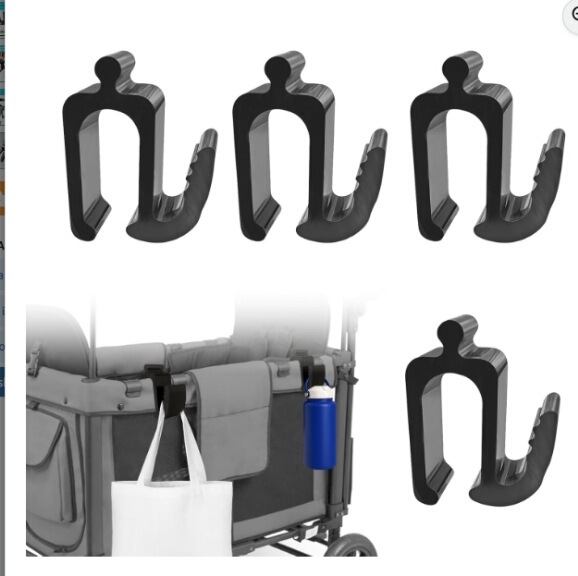 3D Printed Travel Cart/Stroller Side-Mounted Shopping Bag Accessory Tool