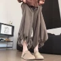 显瘦新款宽松咖色阔腿裤