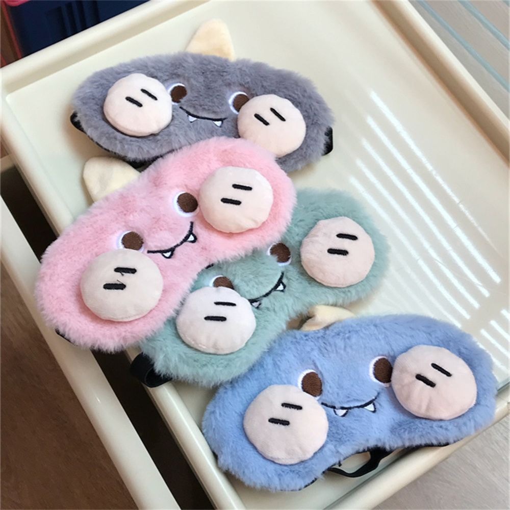 Shy Dinosaur~New Cute Cartoon Plush Eye Mask for Couples, Ideal for Office Naps and Relieving Fatigue, Includes Ice Pack