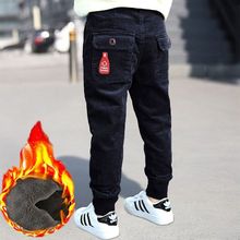 男童裤子2025新款秋冬休闲裤韩版运动中大童工装裤加绒灯芯绒潮童