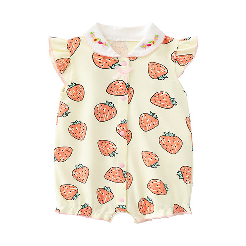 Baby Girl Summer Outfit Pack Nappies Dress Princess Summer Onesie 0 Months Short Sleeve Pajama Air Conditioning Suit