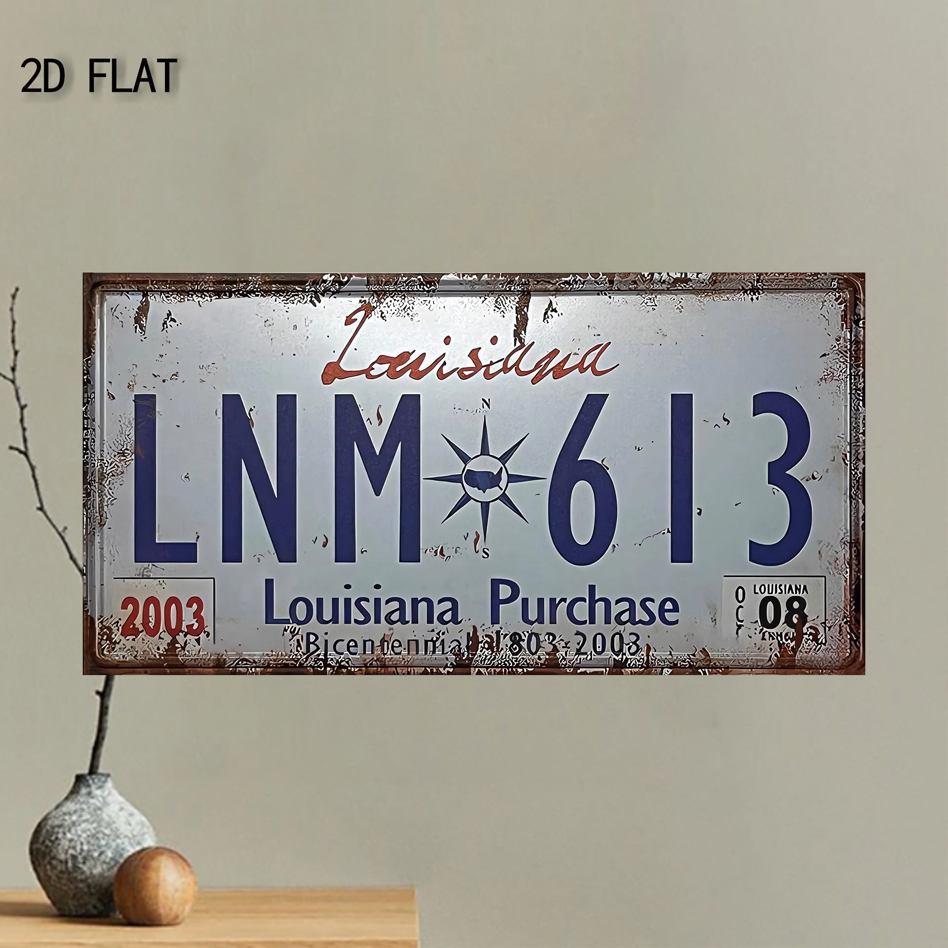 15*30cm License Plate Decorative Tin Art Decoration Tin Metal Decor Cross-Border Foreign Trade Wholesale Supply
