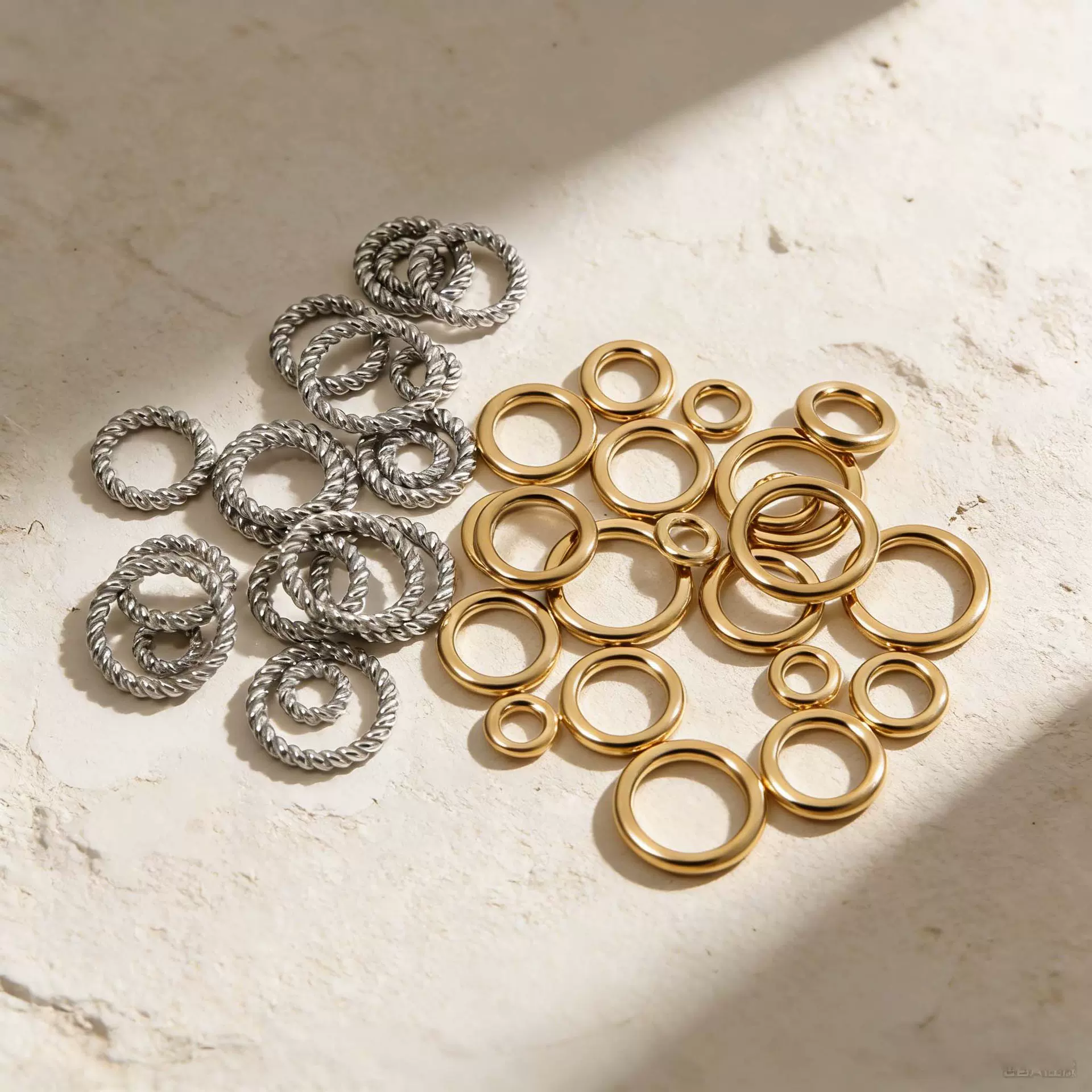 跨境饰品配件不锈钢麻花闭口圈 圆环饰品手工DIY配件项链连接环