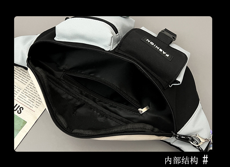 Chest bag, men's trendy workwear crossbody bag, men's backpack, ins trendy small bag, personalized and versatile waist bag, men's single-shoulder bag undefined