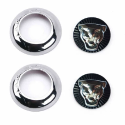 Sürətlər qutusu və əl tormozu başlıqları — control gear knob cover - jaguar-headrest-black-4-piece-set