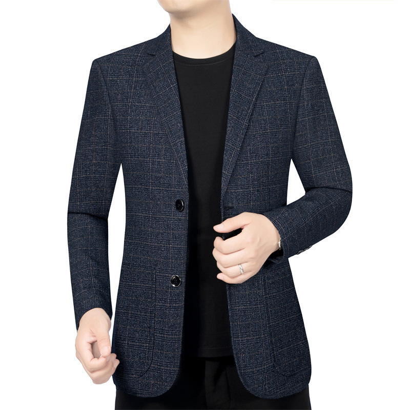 2026 Spring and Autumn New Men's Suit Jacket, Thin Style, Casual Slim Fit Blazer for Young and Middle-Aged Men, Trendy