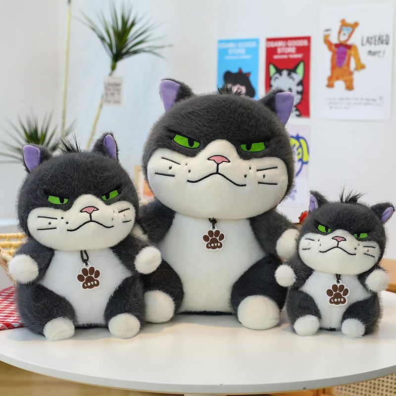 可爱黛西猫公仔毛绒玩具创意少女心大脸猫玩偶布娃娃生日礼物批发|undefined