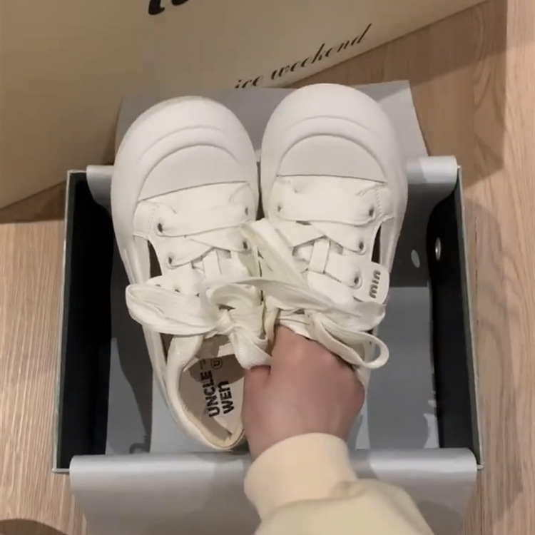 Spring New Style Hollow Hole Shoes 2025 Korean Style Fashionable Casual Sports Shoes Women's Versatile Flats Breathable White Shoes