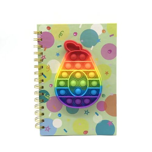80 pieces of a5 notebook student cartoon cute decompressed silicone bubble original gift high-value coil notebook
