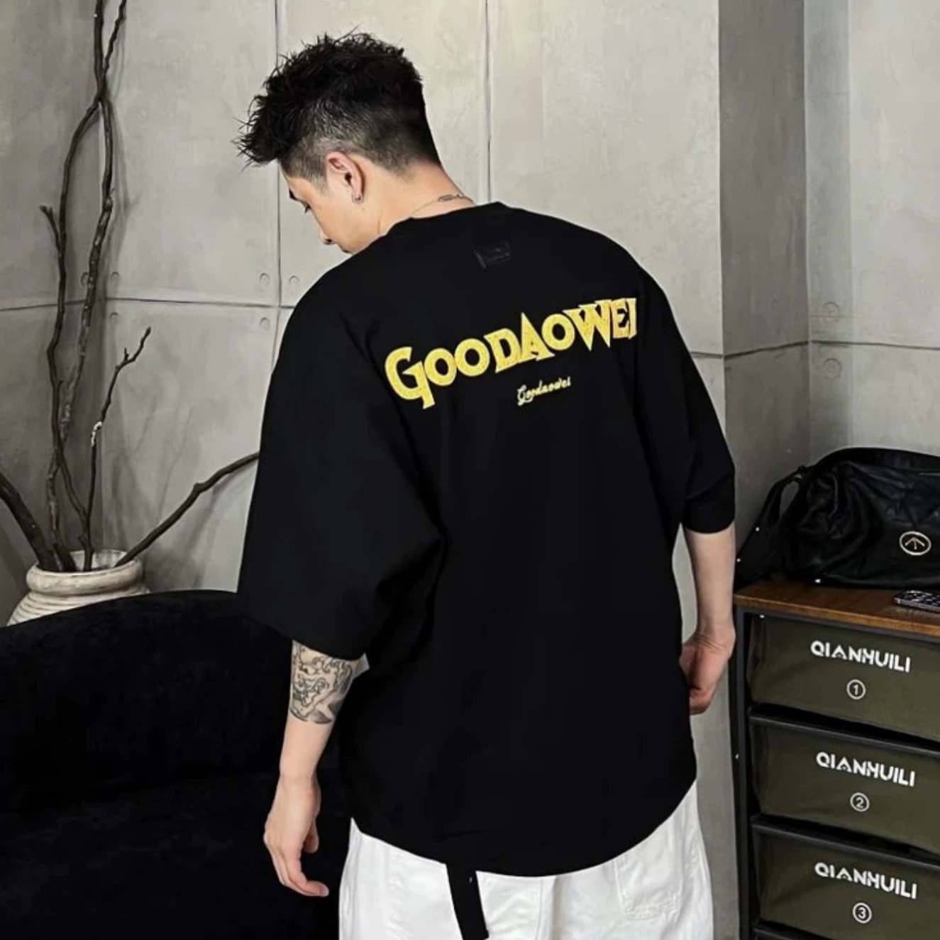 Летняя американская повседневная мужская футболка с короткими рукавами и тяжелыми рукавами, модная брендовая модная свободная, легкая, дышащая, спортивная универсальная футболка