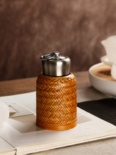 竹编水杯保温杯热水壶 旅行便携杯子 老式复古小号暖水瓶茶杯