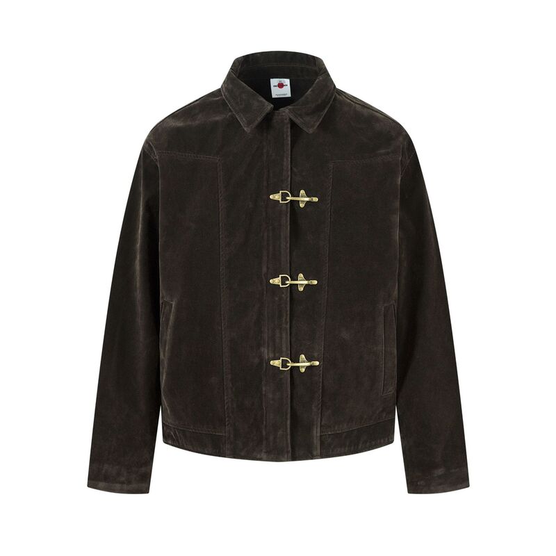156 American Street Fashion Autumn and Winter Suede Retro Motorcycle Style Deconstructed Jacket Design Men's Short Wide Casual Jacket