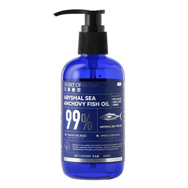 Secreto de las profundidades del mar Aceite de anchoa Cuidado de la piel para gatos Inmunidad especial para gatos Aceite de hígado de bacalao Perros Pet Prevenir la caída del cabello